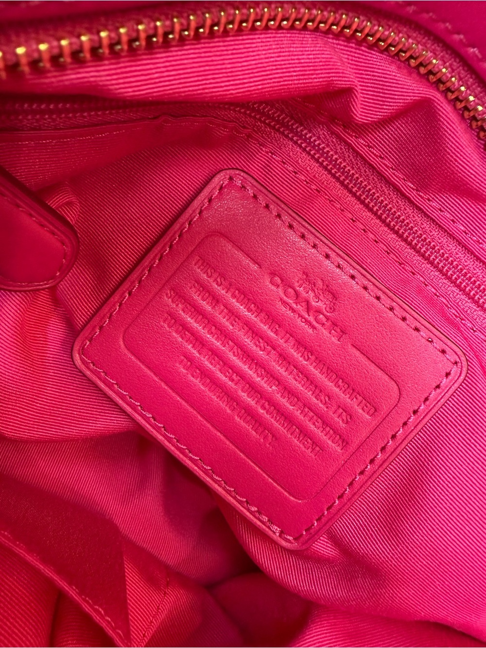 Coach Colette Carryall Pink Ruby Purse - Picture 3 of 5